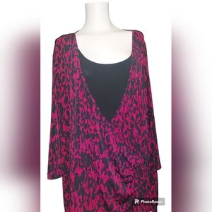George Plus Size 3X Tunic Top. 3/4 Length Sleeves